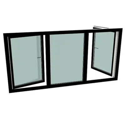 S9000 Three-piece window with turn and tilt windows left and right图像