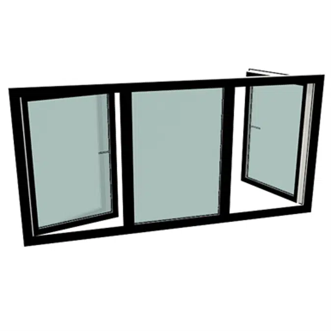 S9000 Three-piece window with turn and tilt windows left and right