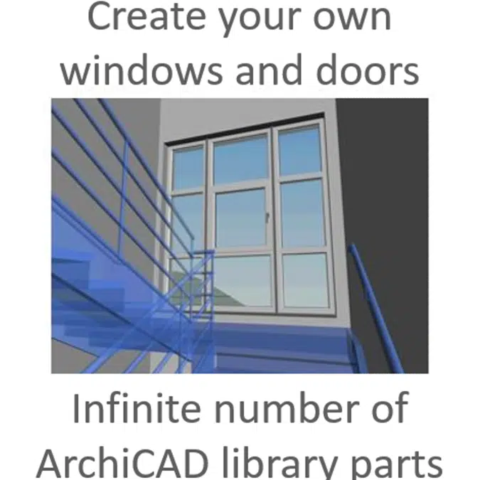 Ispiranti design di finestre e porte nel modello di edificio GEALAN - Creato con l'Add-On GEALAN per ArchiCAD