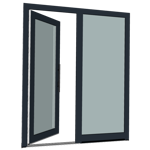 s9000 porte d'entrée avec vitrage fixe