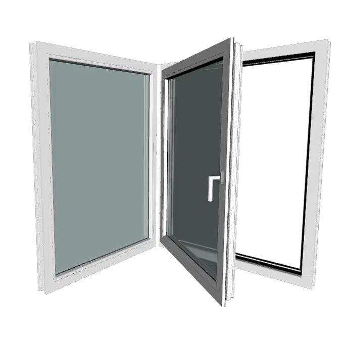 S9000 Corner Window - Turn & Tilt Window - Fixed Window