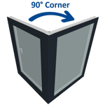 s9000 corner window - turn & tilt window - fixed window