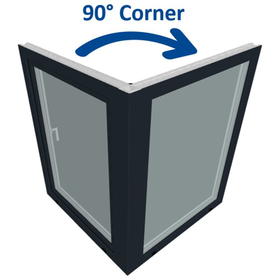 Image pour Fenêtre d'angle S 9000 - fenêtre oscillo-battante - fixe