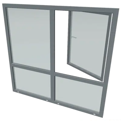 S9000 Four part window with turn and tilt window and fixed glazings图像