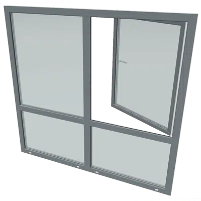 Image for S9000 Four part window with turn and tilt window and fixed glazings