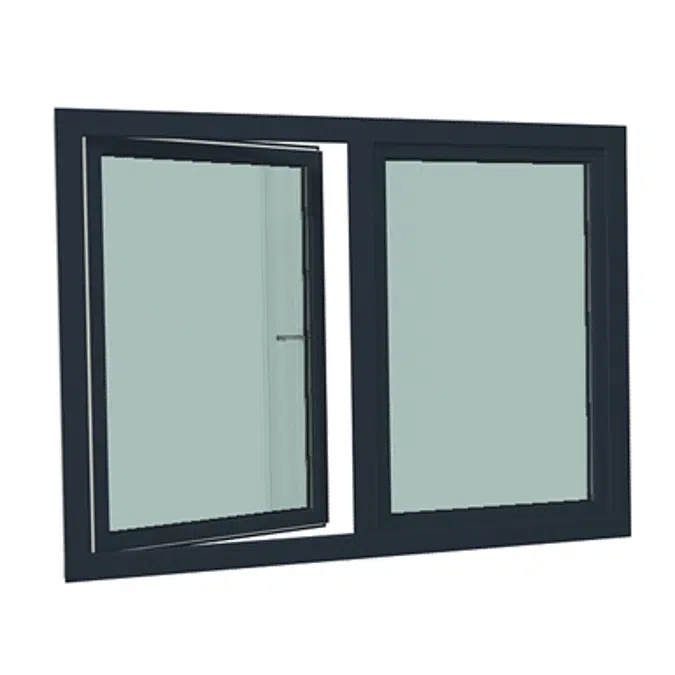 S 9000 ventana de 2 hojas practicable oscilo-batiente