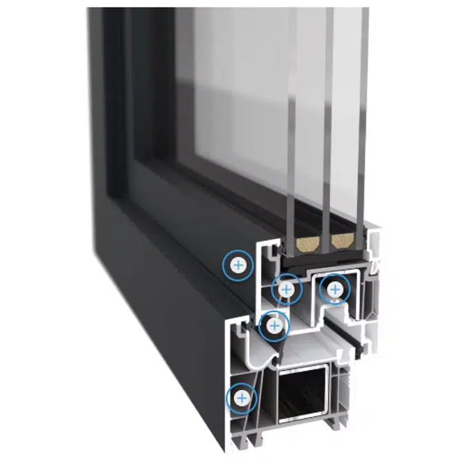 GEALAN-LINEAR® Single-Turn-Tilt-Window-fixed sublight