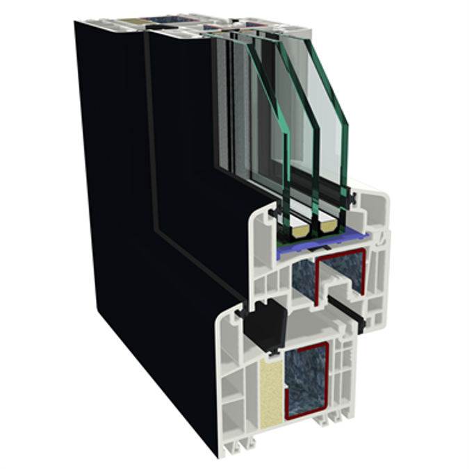 BIM objects - Free download! S9000 Double-vent window | BIMobject