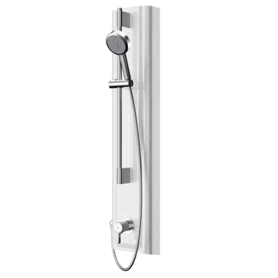 imagem para Shower panel made of MIRANIT with hand shower fitting F5LT2025