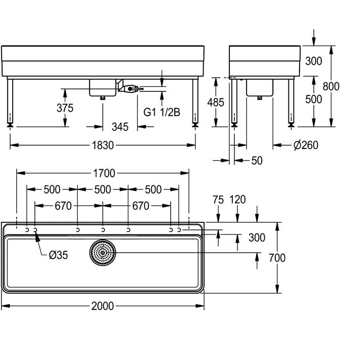 Workroom sink SIRW773