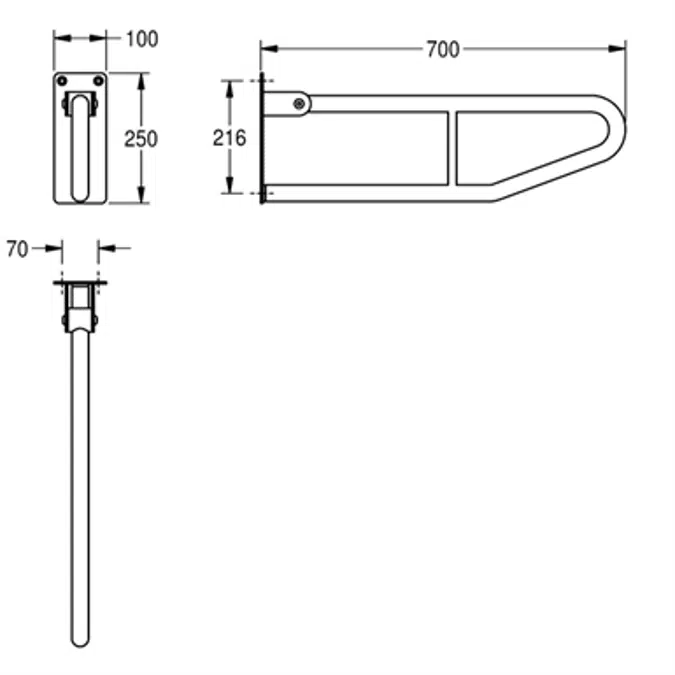 CONTINA Foldable grab CNTX70D