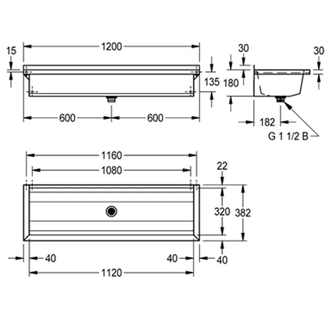 PLANOX wash trough PL12