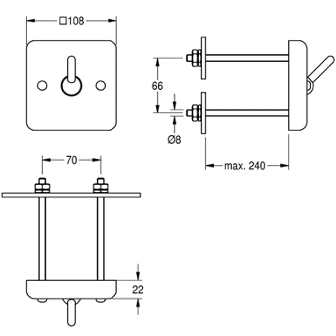 HEAVY-DUTY clothes hook HDTX693