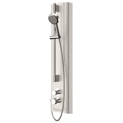 F5S Therm shower panel made of MIRANIT with hand shower fitting F5ST2028