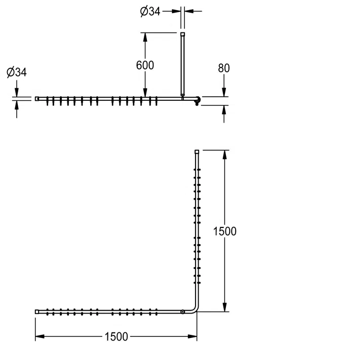 MEDCARE Curtain rod MEDC0015
