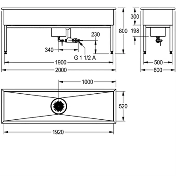 SIRIUS workroom sink SIRX756