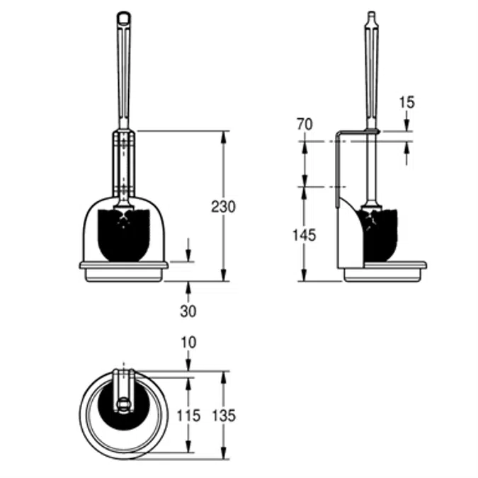 Toilet brush holder BS686