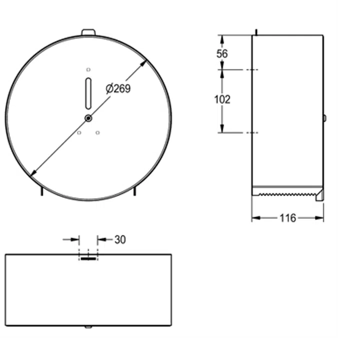 Jumbo toilet roll holder CHRX669