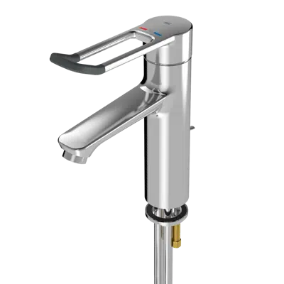 Image for Thermostatic single-lever pillar mixer with pop-up waste set F4LT1009