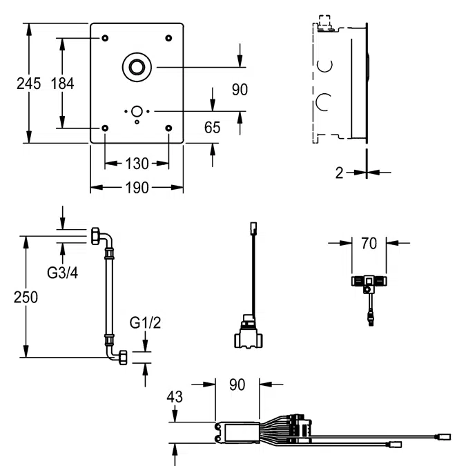 F5E Electronic washbasin tap F5EV1017