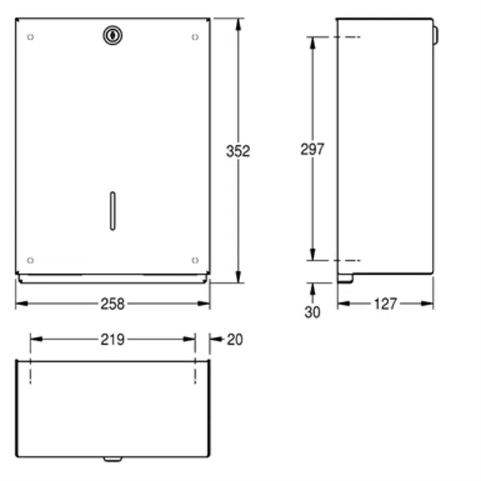 HEAVY-DUTY Paper towel dispenser TD350