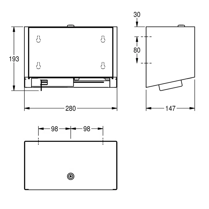 EXOS Double toilet roll holder EXO676W