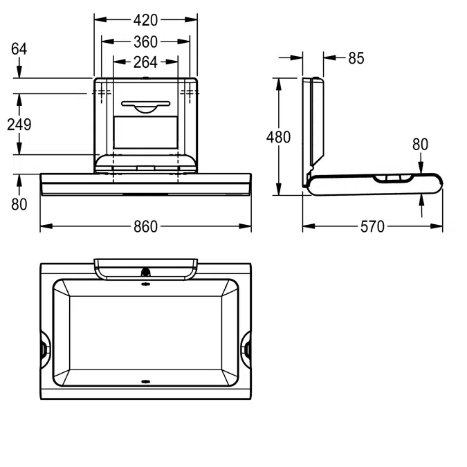 Mitigeur thermostatique électronique pour montage mural F5E-Therm