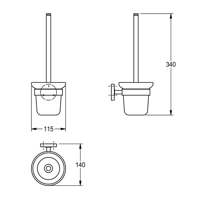 MEDIUS toilet brush holder MEDX005HP