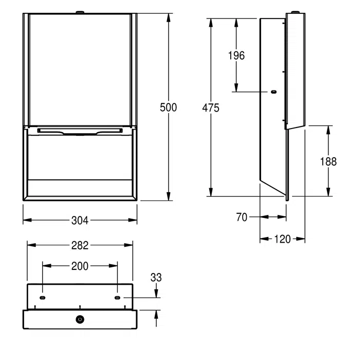 EXOS. paper towel dispenser EXOS600EW