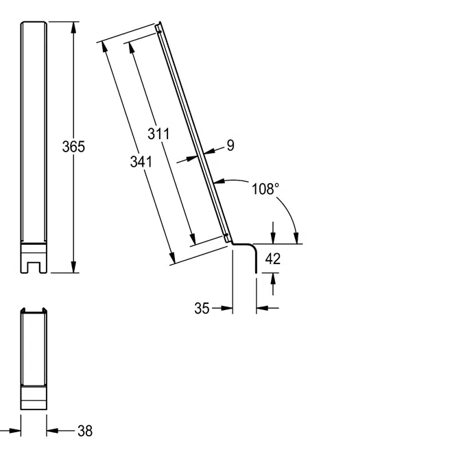 Row urinal connector piece ZCMPX0008
