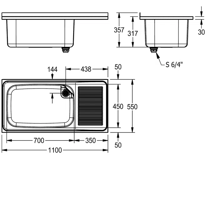 SIRIUS utility sink BS352