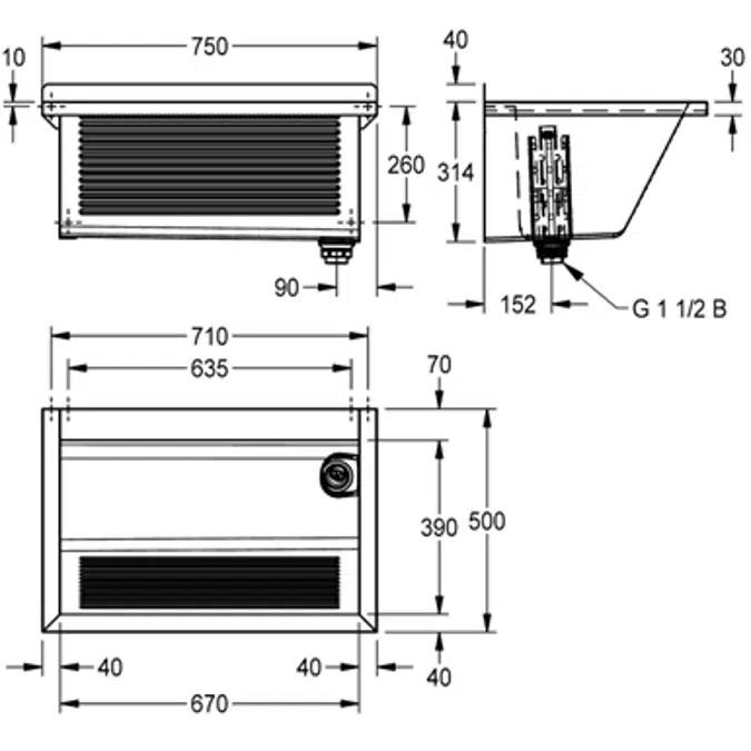 SIRIUS wash trough BS314N