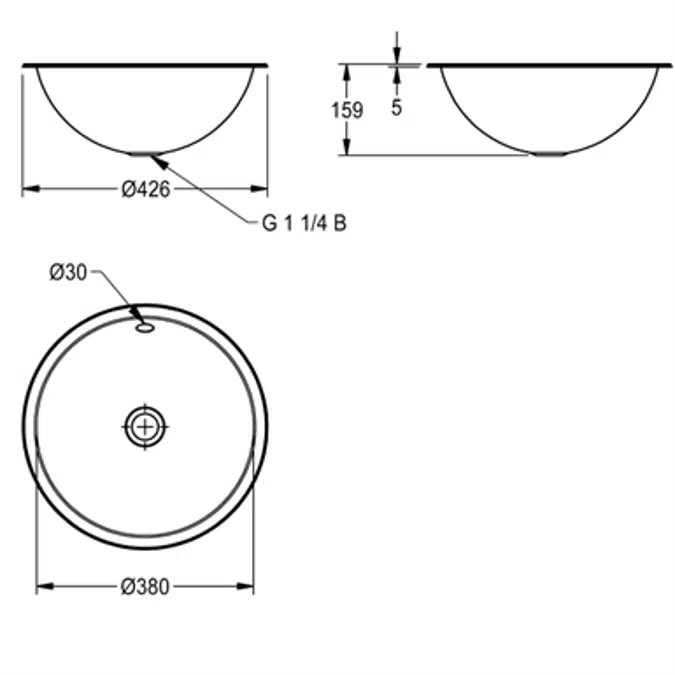 RONDO round sink RNDX381