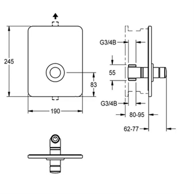 F3S self-closing straight-way valve F3SV2005