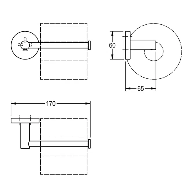 BIM object Toilet Accessories FIRMUS replacement toilet roll holder