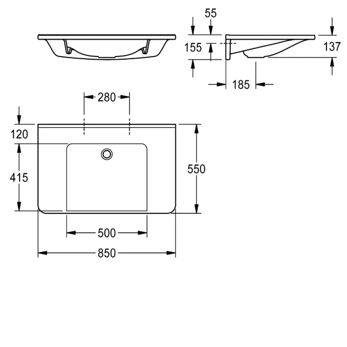 MEDCARE Single washbasin, barrier-free ANMW0057