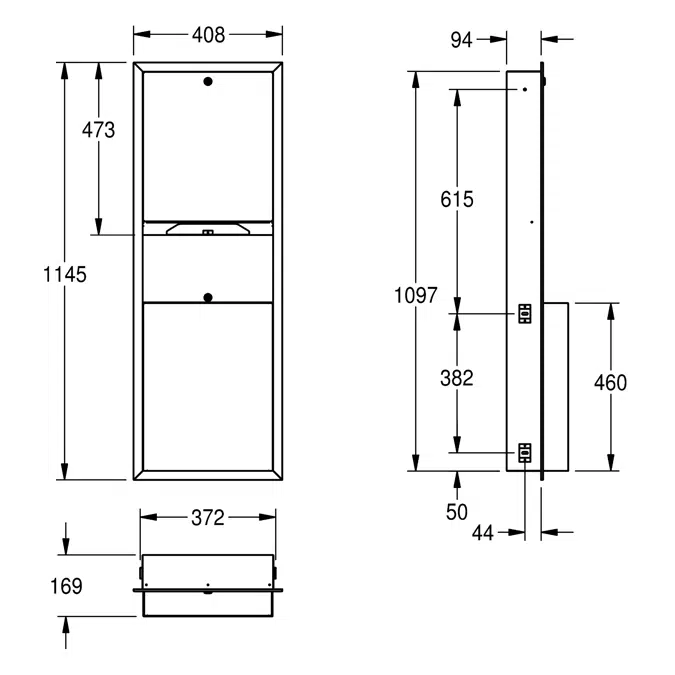 RODAN paper towel/waste bin combination RODX602E