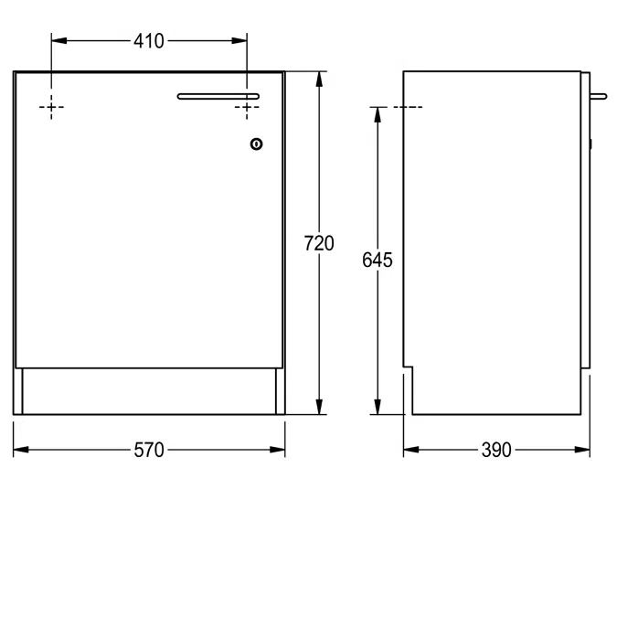 Cabinet for installation under the tabletop WSPL0017