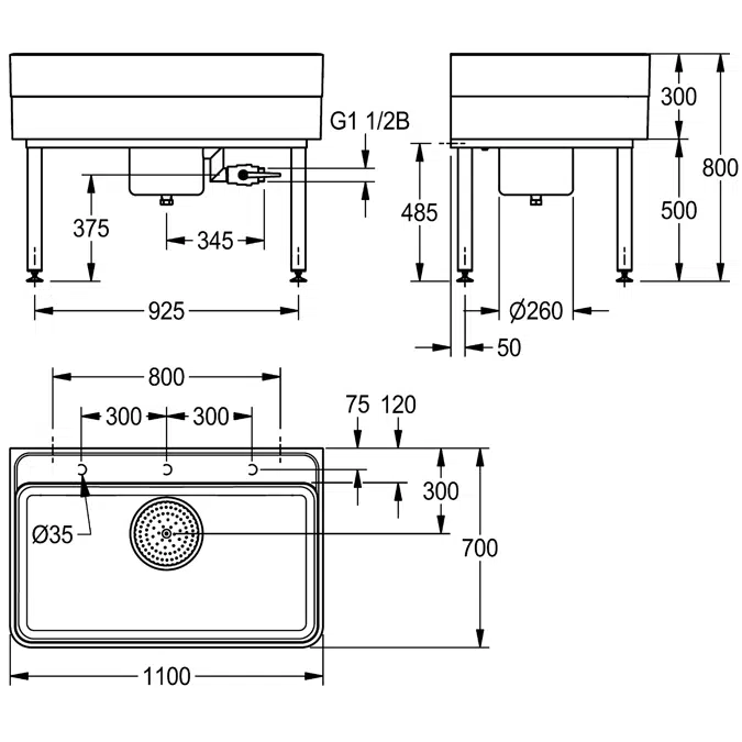 Workroom sink SIRW771