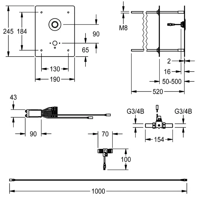 F5E Electronic washbasin tap F5EV1016
