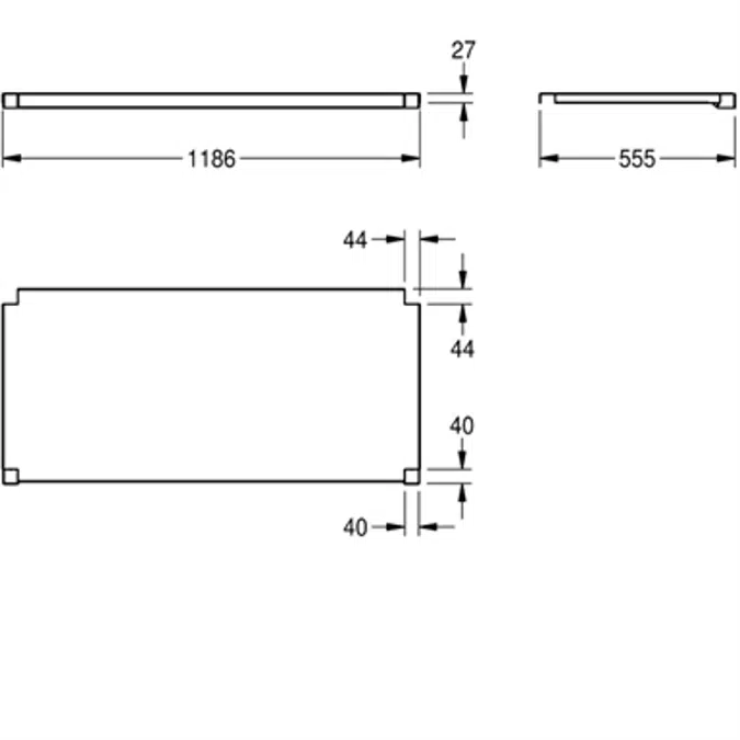 MAXIMA Shelf for Maxima MAXT120-60
