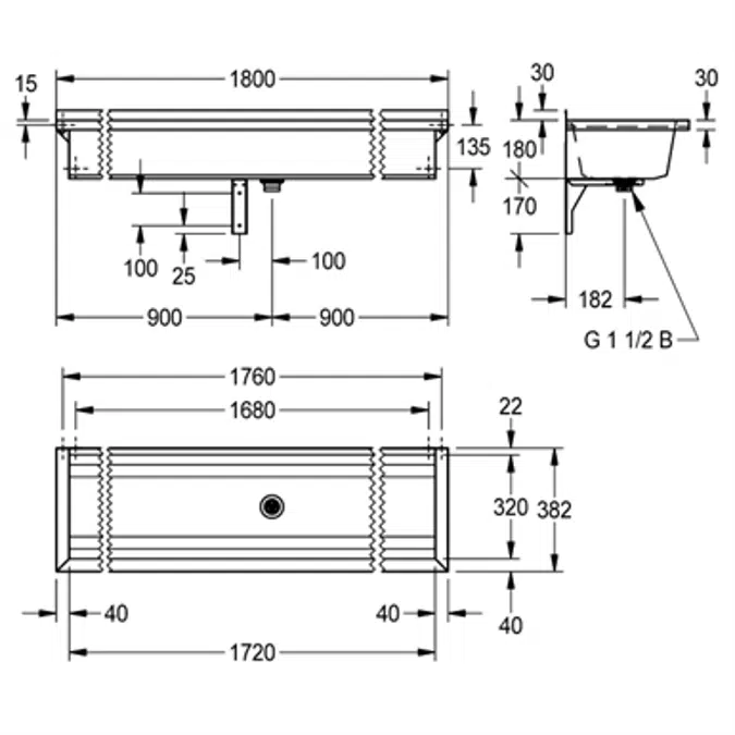 PLANOX wash trough PL18
