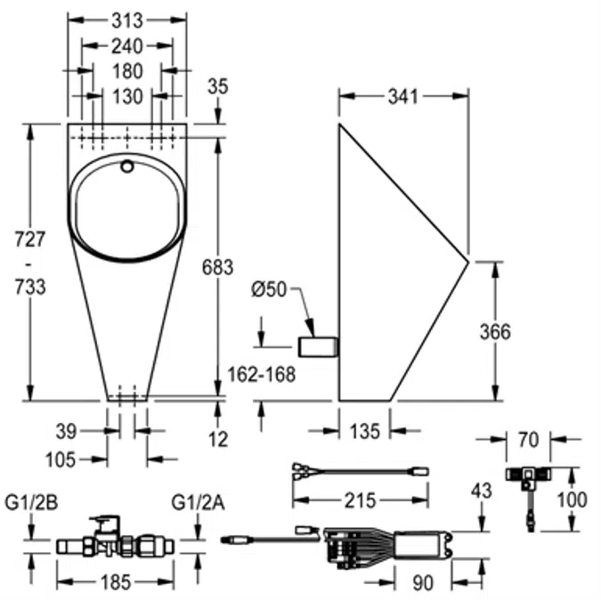 CAMPUS Urinal CMPX538RS