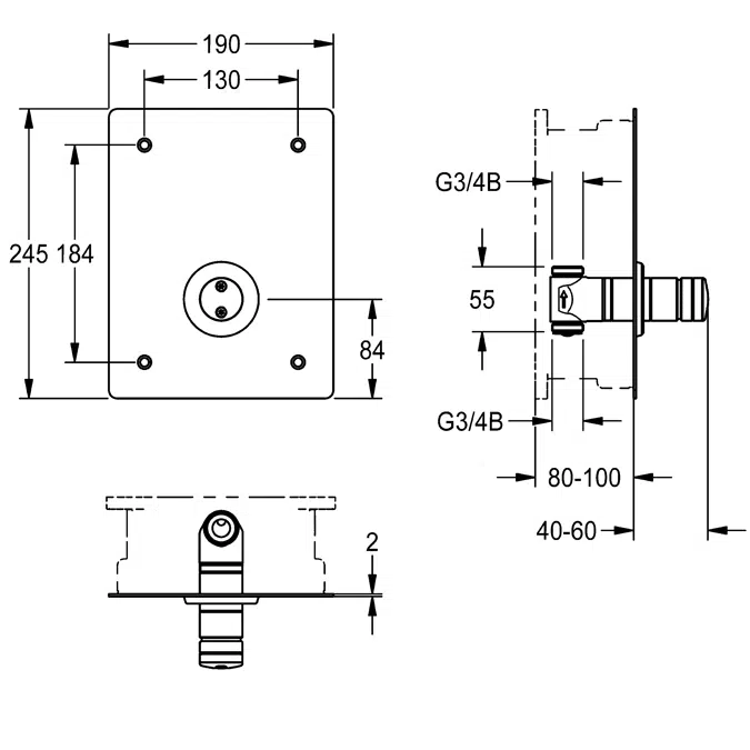 F3S Self-closing shower F3SV2011
