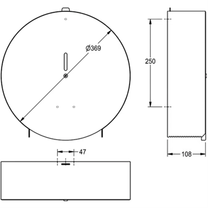BIM object Toilet Accessories Jumbo toilet roll holder CHRX670