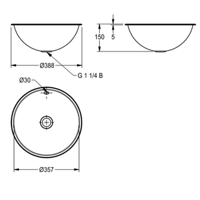 RONDO round sink RNDX360