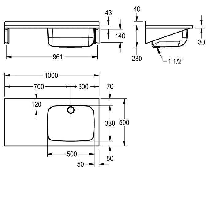 SIRIUS utility sink BS332