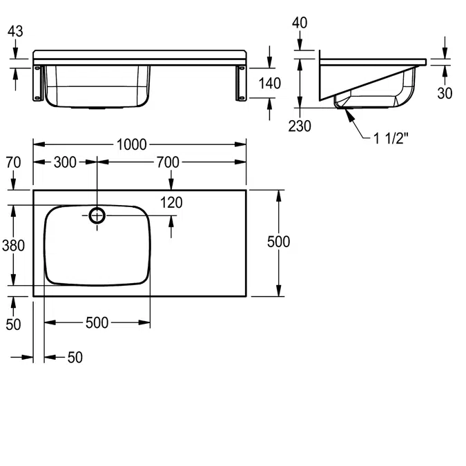 SIRIUS utility sink BS333