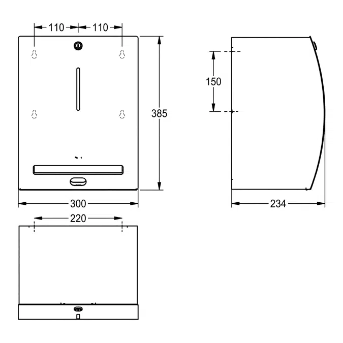 STRATOS Electronic paper towel dispenser STRX630