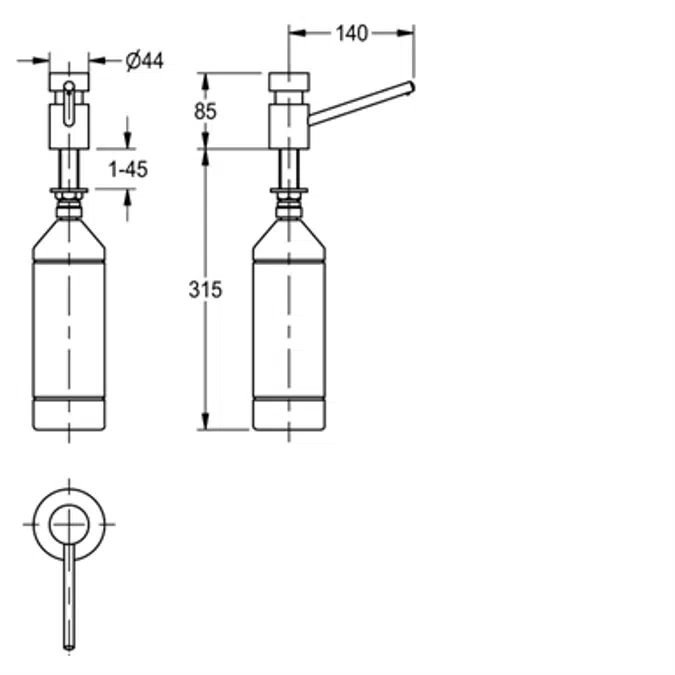 Table-top soap dispenser SD80